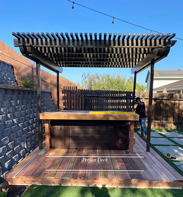 Cedar Decking in Castaic