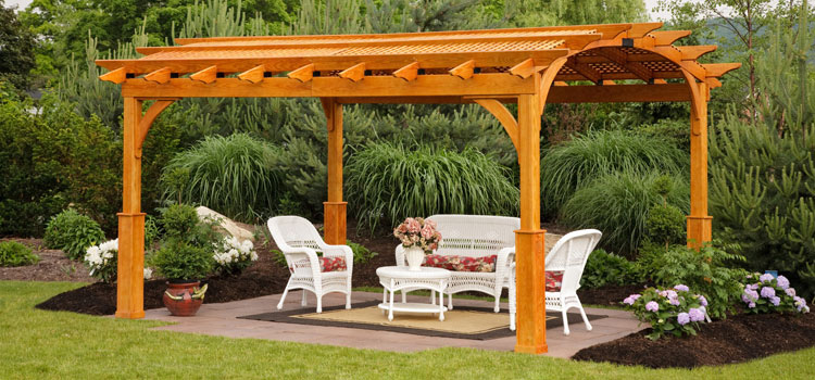 Cedar Wood Pergola Installation in Castaic, CA